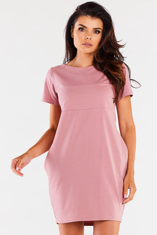 Stylish Summer Mini Dress by Infinite You, featuring short sleeves and a bombshell silhouette for ultimate comfort and elegance.