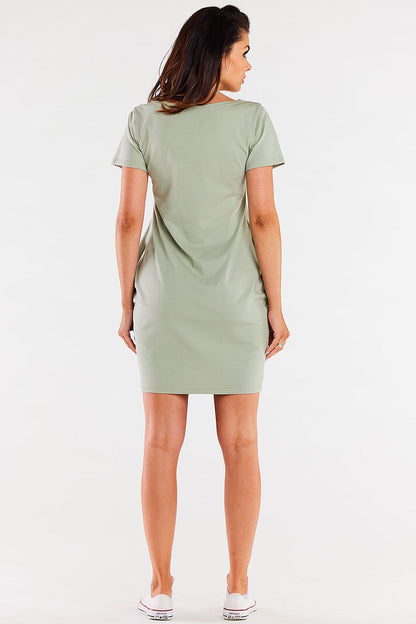 Elegant summer mini dress by Infinite You, featuring a perfect cut that flatters every figure, crafted from luxurious 98% cotton.