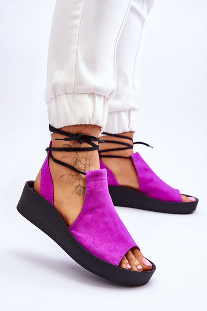 Chic natural leather sandals from Step in Style, designed for women with secure ankle straps and a classy platform height, perfect for any occasion.