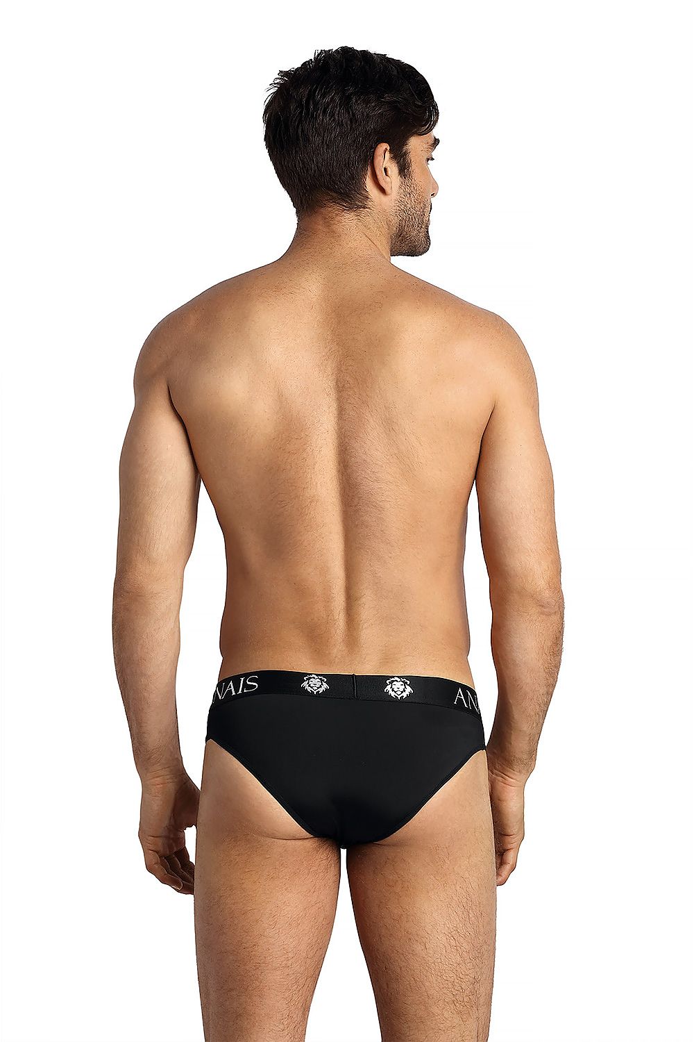 Close-up view of Luxury Anais Men's Briefs highlighting soft elastic waistband and high-quality spandex-polyamide blend.