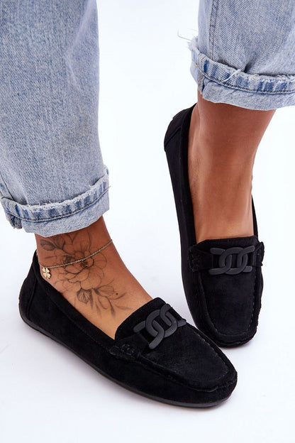 Fashionable women's eco-suede moccasins by Step in Style with a refined decorative accent, perfect for adding a touch of elegance to everyday outfits.