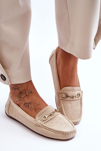 Elegant women's eco-suede moccasins by Step in Style featuring a non-slip sole and sophisticated decorative detailing for a luxurious comfort fit.