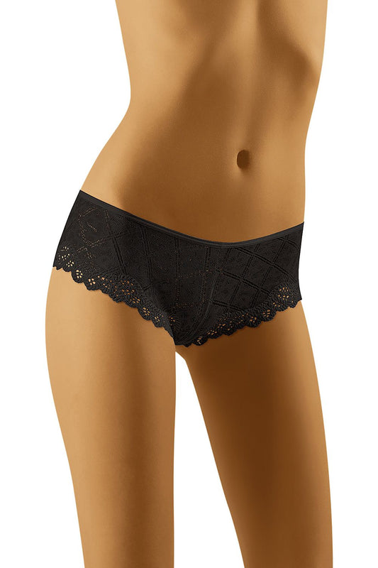 Elegant Wolbar panties designed with soft stretchy knit and exquisite lace detail for a perfect feminine fit.