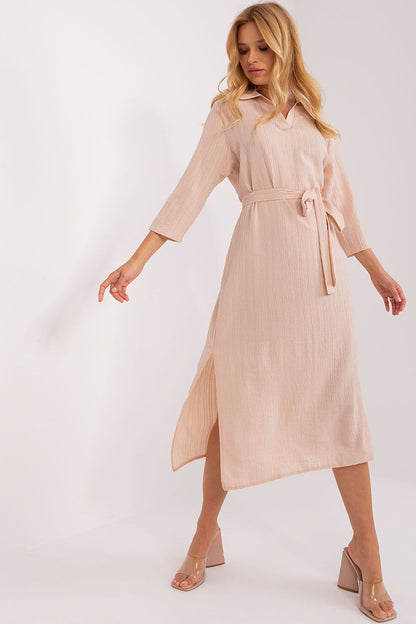 Sophisticated Lakerta Collection dress showcasing a stunning design with waist tie, ideal for casual and formal occasions.