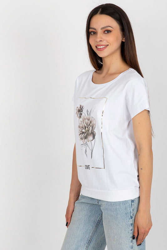 Close-up detail of Rue Paris's elegant cotton blouse showcasing its luxurious fabric texture and stylish design.