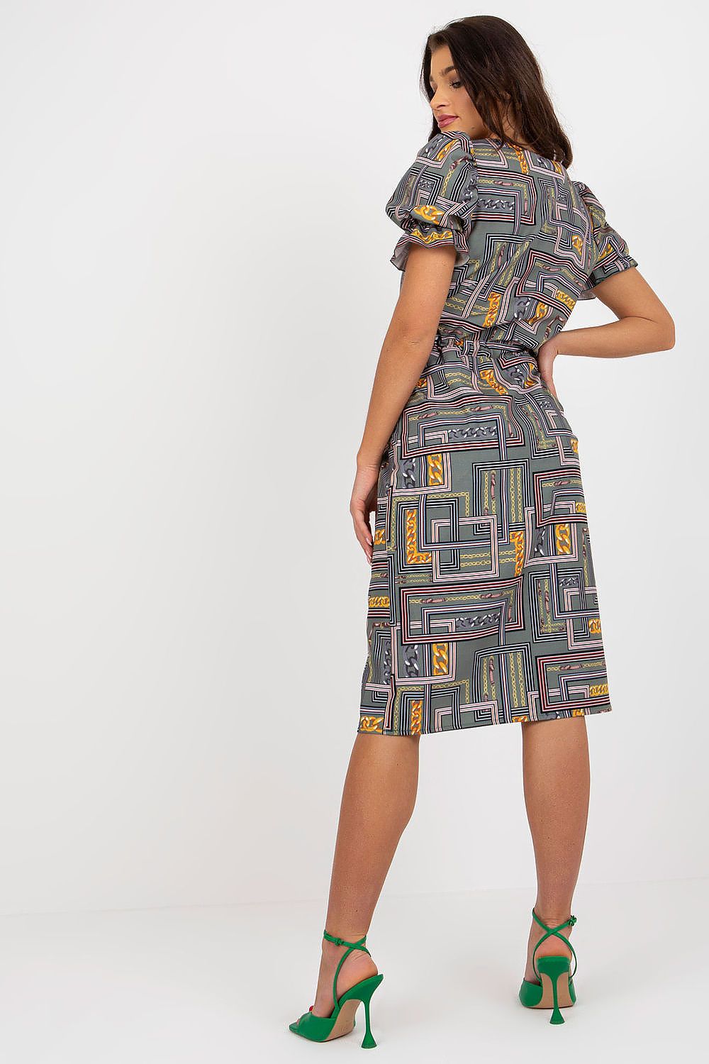 Full-length display of the Lakerta Daydress in a luxurious setting, ideal for upscale occasions and stylish events.