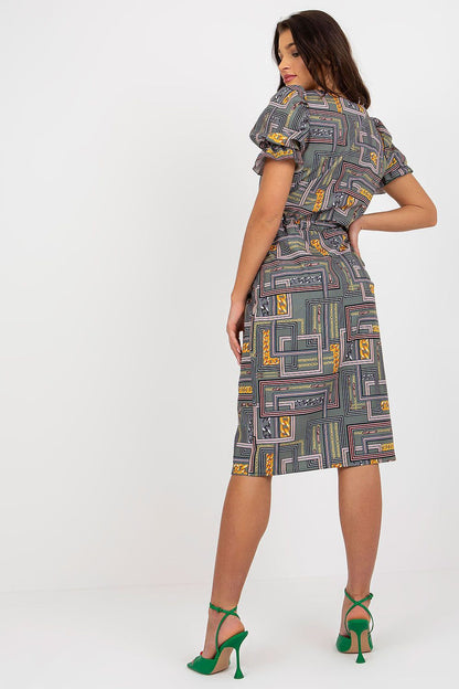 Full-length display of the Lakerta Daydress in a luxurious setting, ideal for upscale occasions and stylish events.