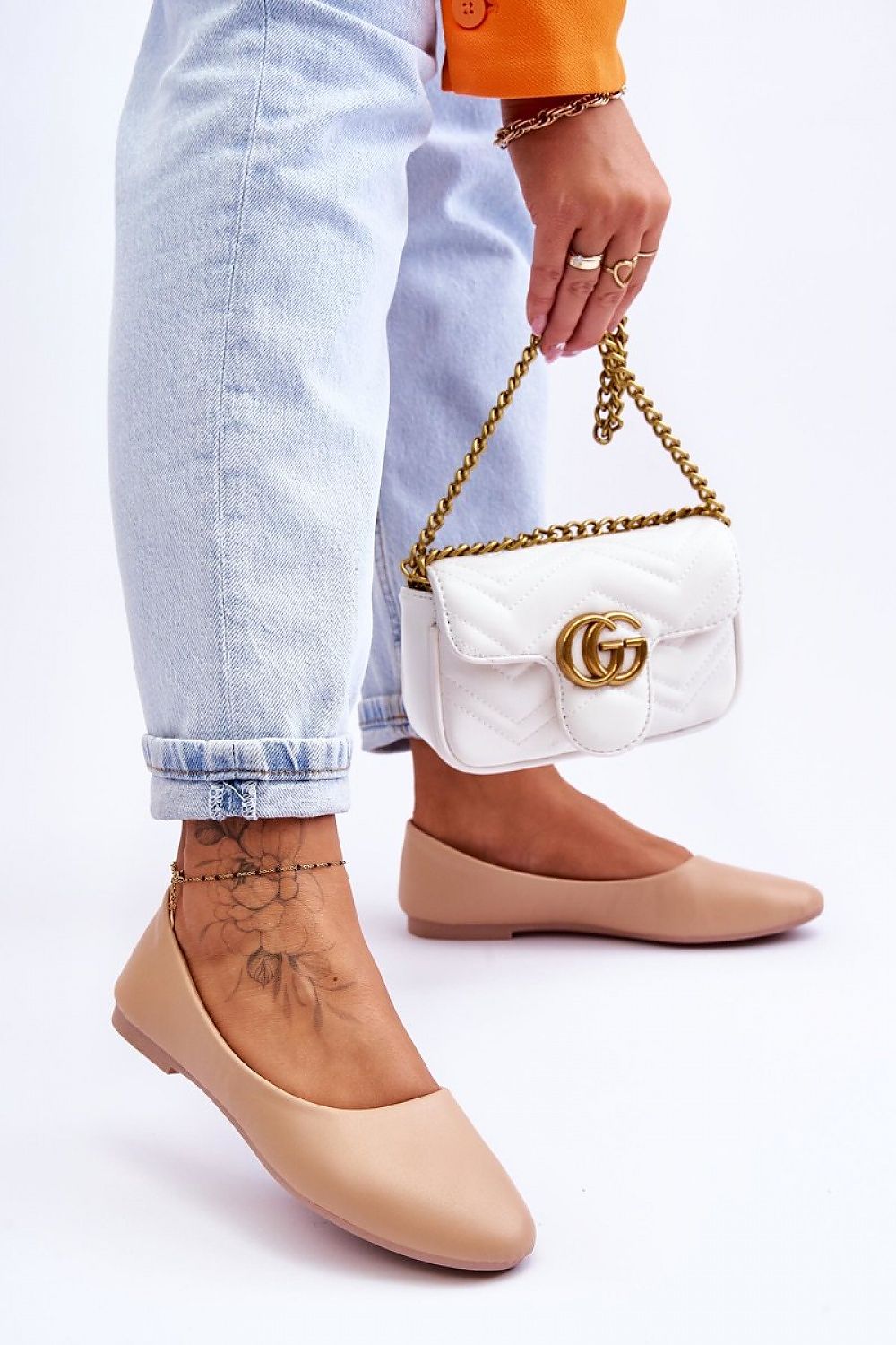 Luxury ballet flats in eco leather from Step in Style, showcasing a classic silhouette and cushioned interior for all-day wear.