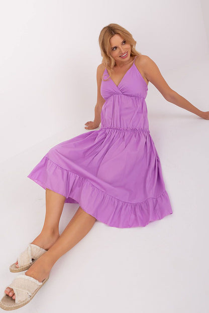 Chic Och Bella Women's Summer Dress in breathable cotton blend with adjustable straps for a custom fit.