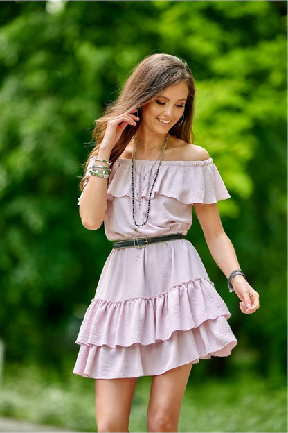 Roco Fashion elegant daydress showcasing luxurious 95% polyester and 5% spandex fabric, perfect for ultimate comfort and style.