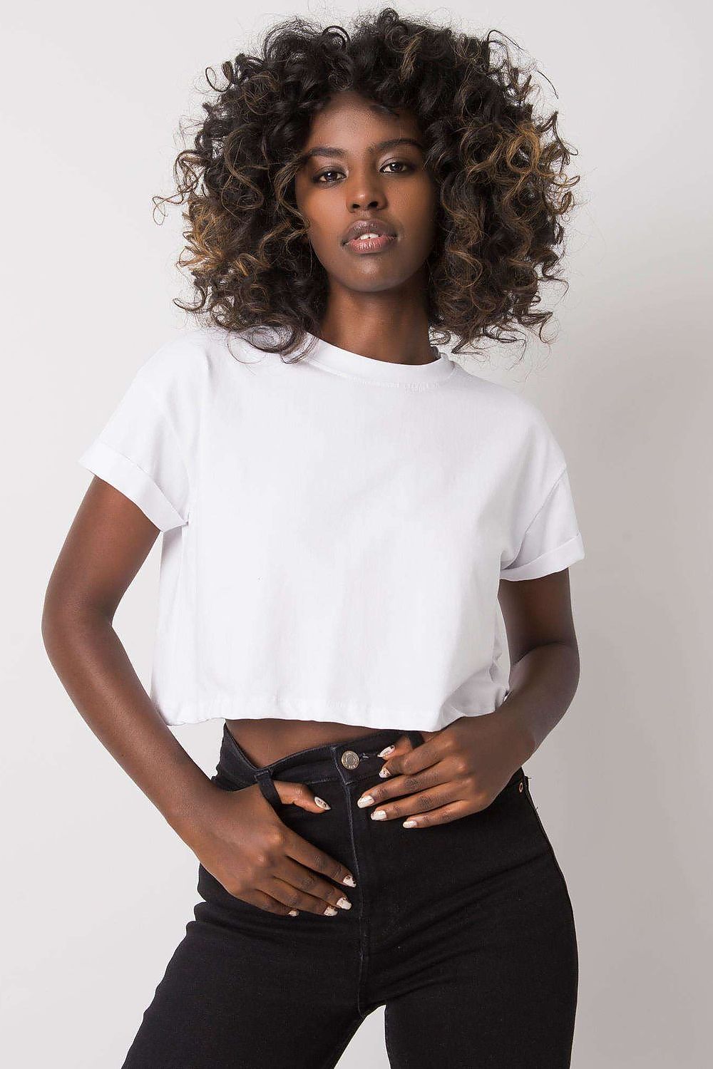 BFG Women's Casual Loose Fit T-Shirt displayed on a mannequin, highlighting its versatile style and natural drape for everyday luxury.