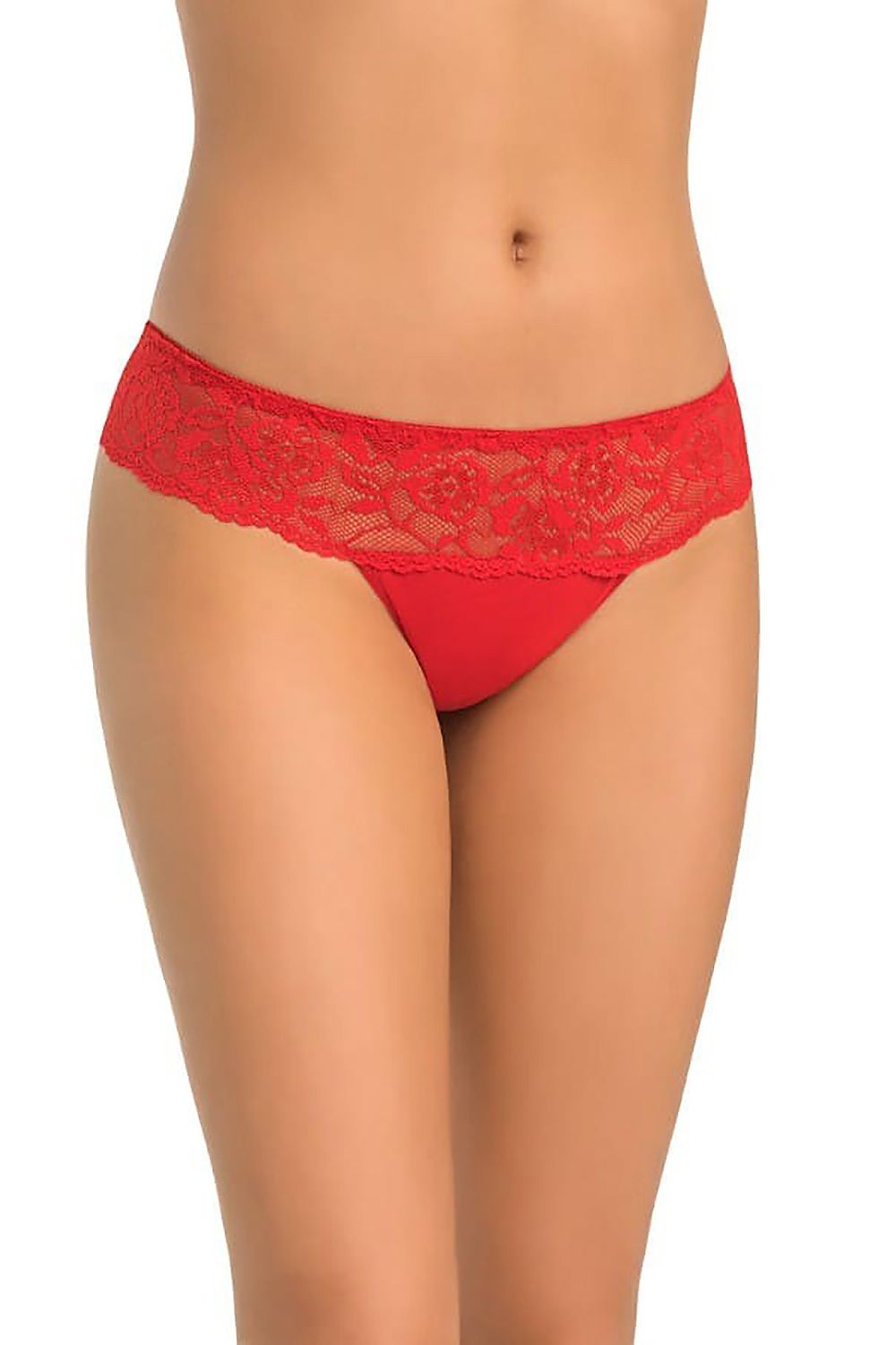 Teyli women's red lace thong, elegantly designed with lace detailing, ideal for adding a bold touch to intimate apparel.