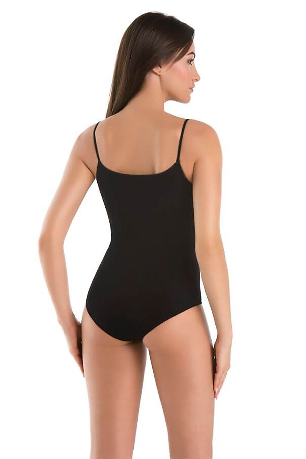 Elegant Teyli Women's Bodysuit featuring a semi-circle front and classic back, designed to enhance and model the figure effortlessly.