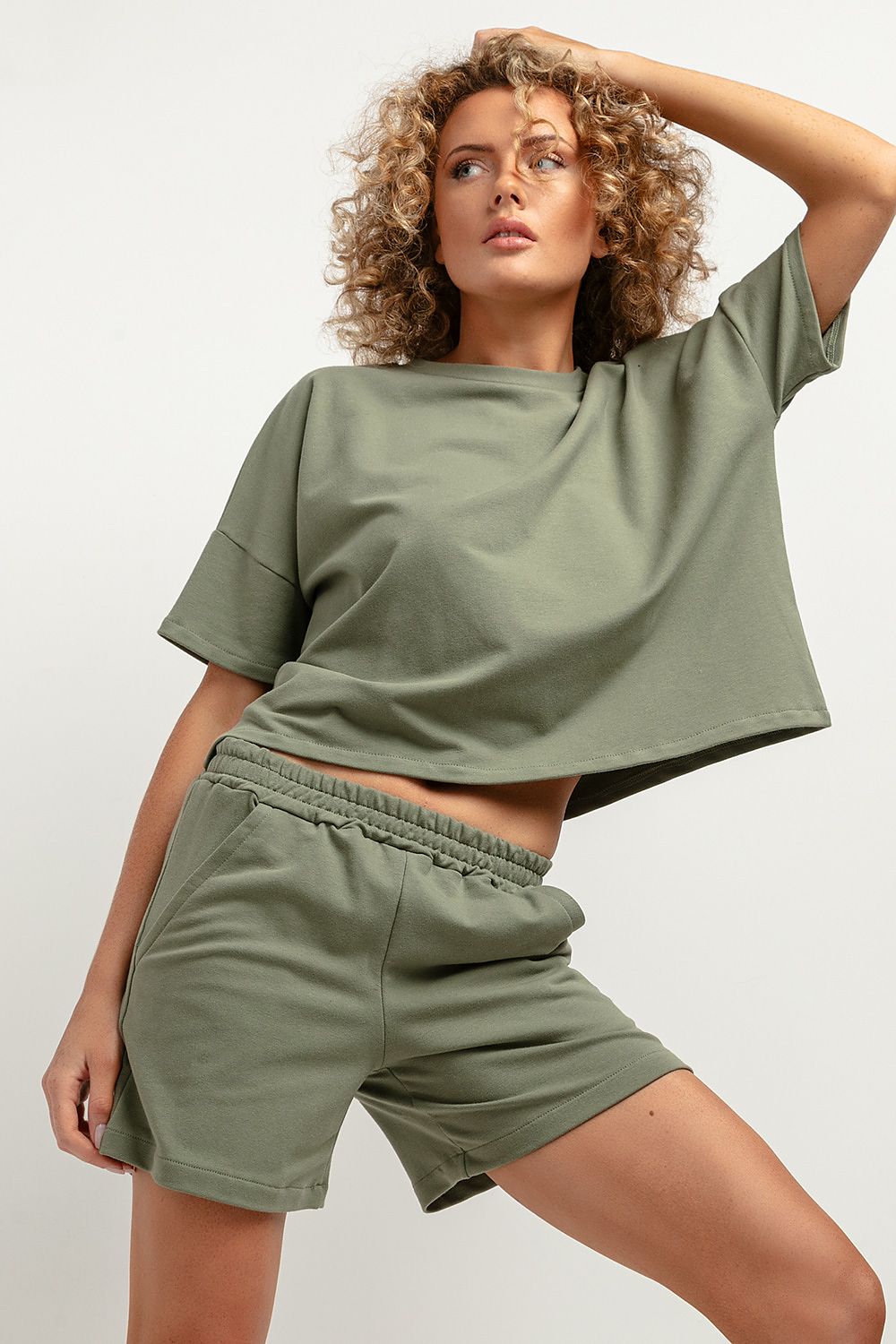 Tessita Urban Style Short Sleeve Blouse in loose fit, crafted from OEKO-TEX certified cotton blend, showcasing versatile chic fashion for urban styling.