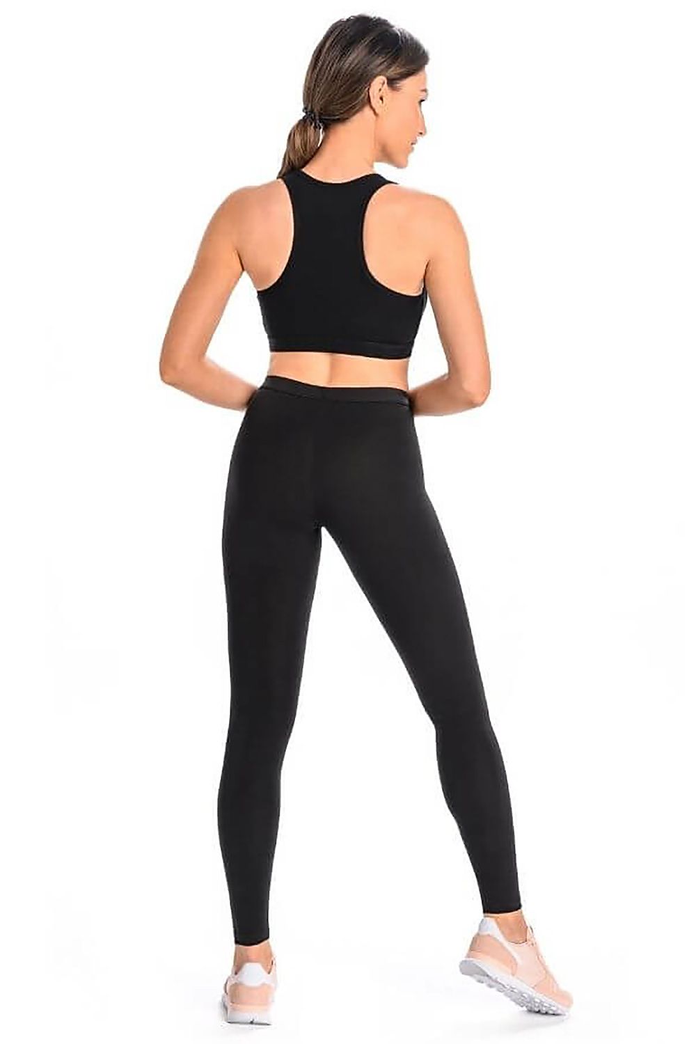 Elegant Teyli women's leggings in black, made with high-quality cotton and spandex, designed for a flattering silhouette and all-day comfort.