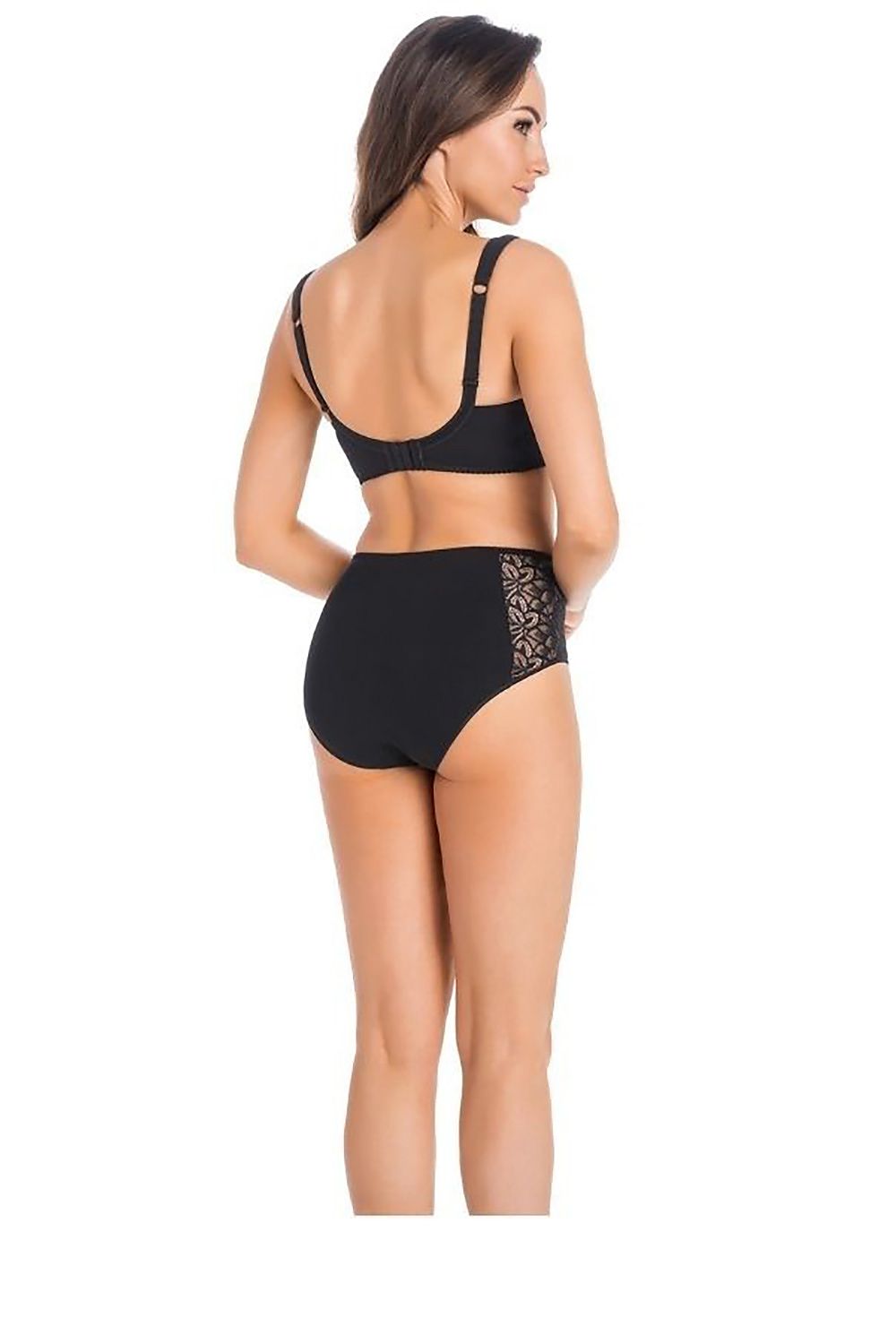 Luxurious high-waisted cotton underwear for women by Teyli, showcasing delicate floral lace details, designed for style and everyday comfort.