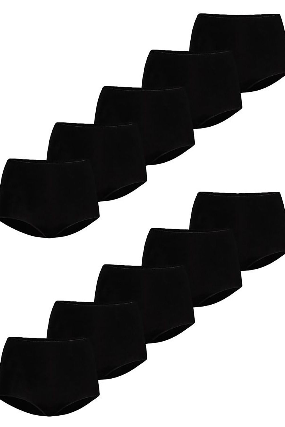 Teyli high-waisted cotton panties in elegant red, showcasing soft comfort and a breathable fabric, perfect fit for luxurious everyday wear.