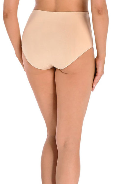 Luxurious pack of three high-waisted cotton panties for women by Teyli, showcasing exquisite mesh trim for a refined look.