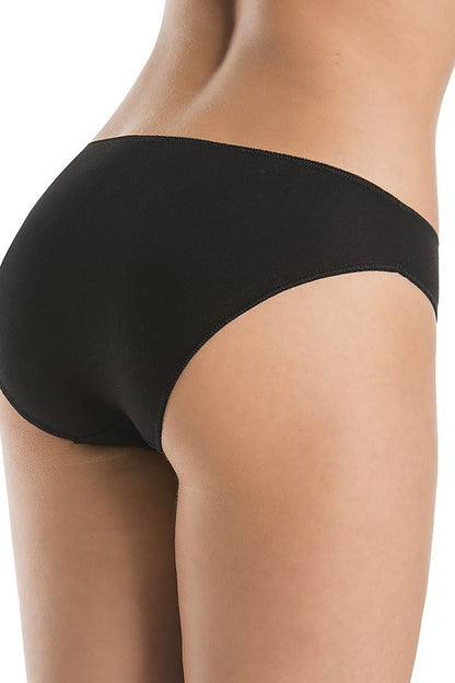 Elegant Teyli black cotton panties, designed for comfort and beauty in a classic style, perfect for women of all sizes from XS to XXXL.