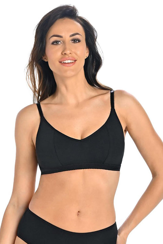 Luxurious soft cotton bralette by Teyli with elastic Lycra support, designed for ultimate comfort and style, suitable for sizes XS to XL.