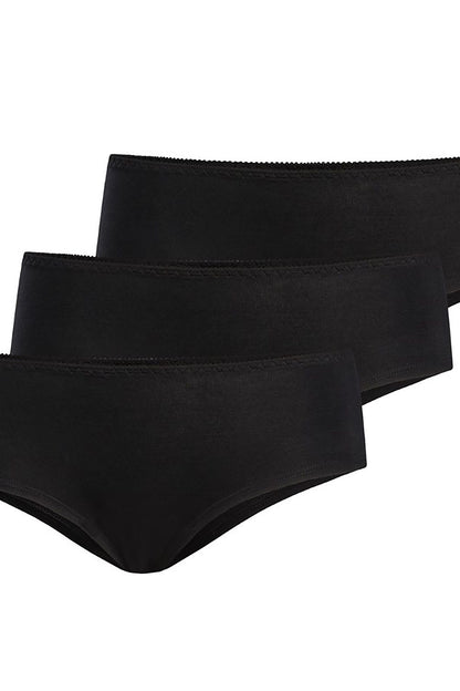 Luxury Teyli Women's Bamboo Brazilian Panties in elegant black, showcasing the breathable comfort and modern design perfect for everyday wear.