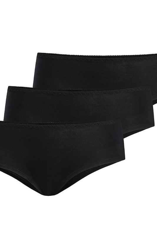 Luxury Teyli Women's Bamboo Brazilian Panties in elegant black, showcasing the breathable comfort and modern design perfect for everyday wear.