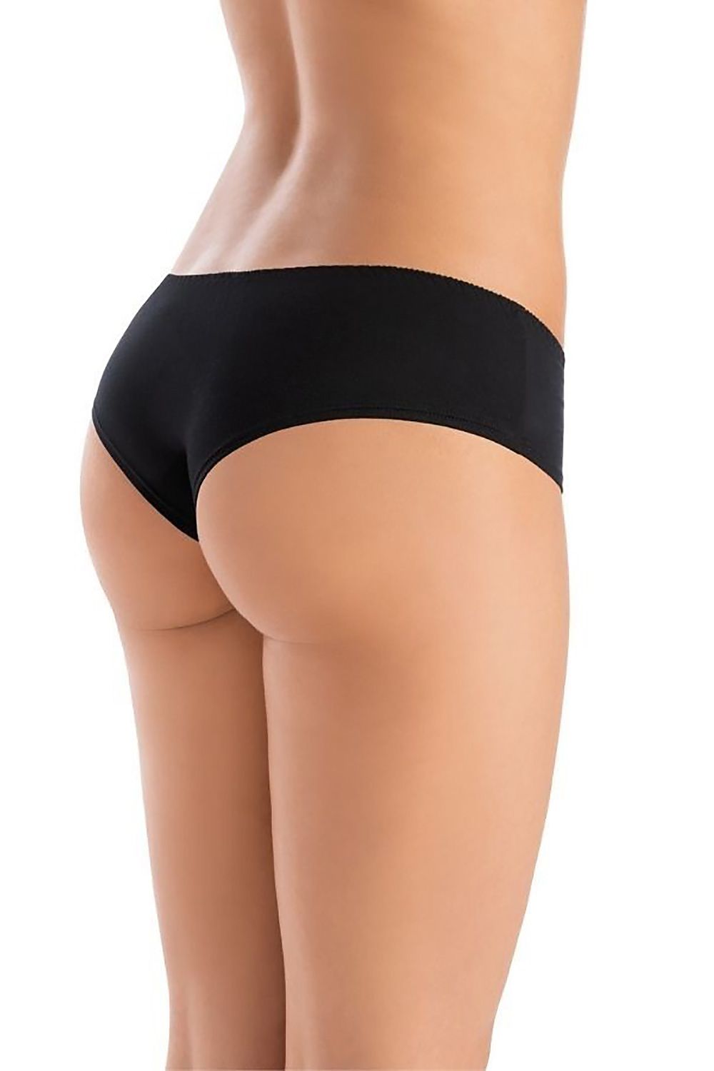 Set of Teyli Women's Bamboo Brazilian Panties in luxurious black, 3-pack featuring breathable bamboo fabric for ultimate comfort in sizes XS-XXL.
