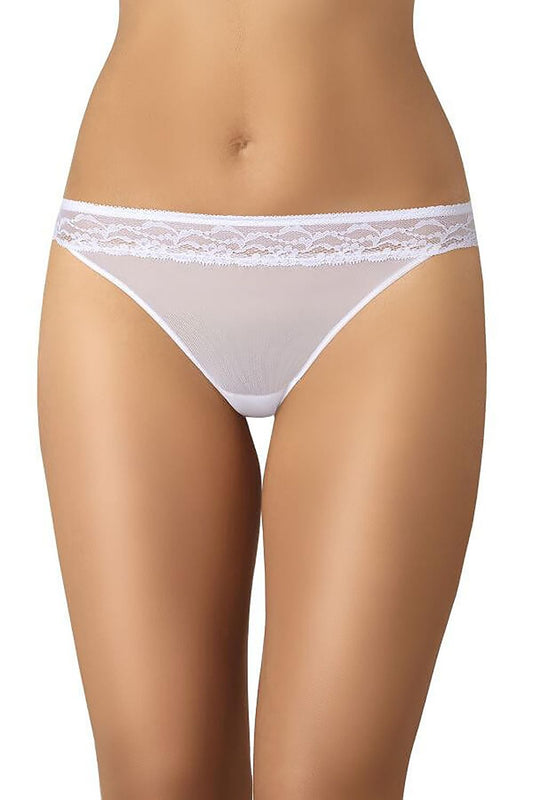 Teyli Elegant White Mesh Panties featuring delicate lace details, designed for exceptional comfort and style in women's underwear.