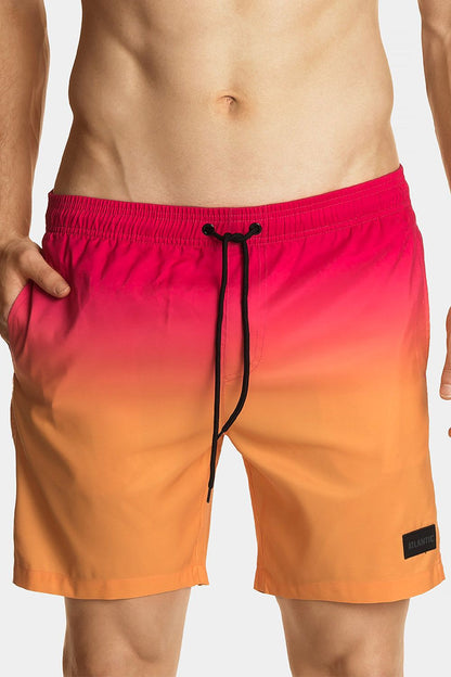 Atlantic Men's Colour-Transition Beach Shorts KMB-210 showcasing vibrant colour transition, crafted from quick-dry polyester for ultimate comfort and style on the beach or poolside.