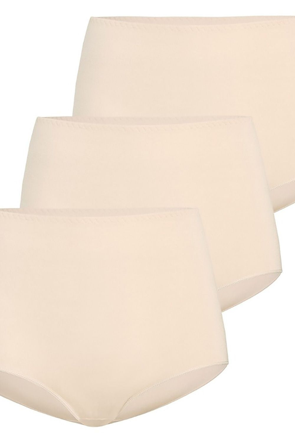 Luxury bamboo fiber women's high-waist panties set by Teyli in beige, showcasing soft fabric with antimicrobial properties.