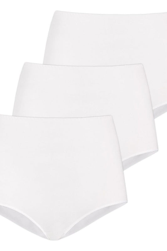 Elegant 3-pack of high-waisted women's bamboo panties by Teyli, designed for ultimate comfort with antimicrobial and moisture-wicking properties.