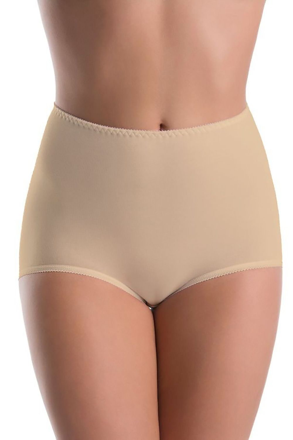 Elegant and soft Teyli women's high-waisted bamboo panties in beige, designed for comfort with antibacterial properties, ideal for everyday luxury wear.