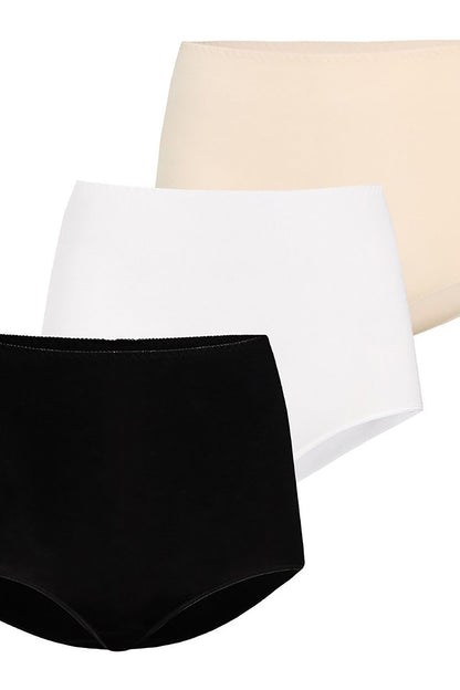 Luxurious black bamboo high-waisted panties from Teyli, part of a 3-pack set designed for ultimate comfort and elegance.