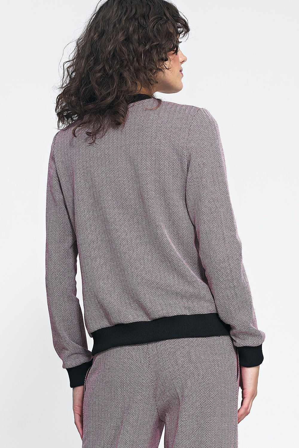 Close-up detail of Nife Bomber Jacket featuring luxurious texture and modern styling, ideal for creating fashionable ensembles.