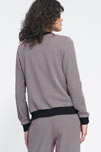 Close-up detail of Nife Bomber Jacket featuring luxurious texture and modern styling, ideal for creating fashionable ensembles.