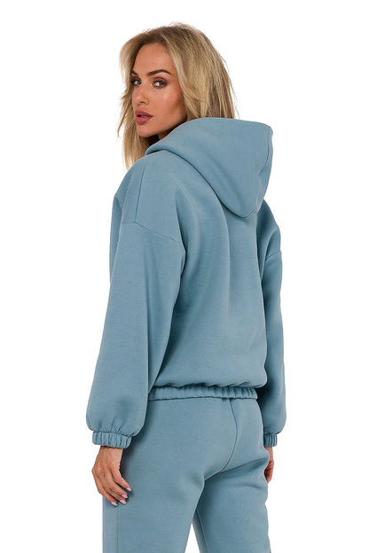 Sophisticated women's sweatshirt with hood from Moe, highlighting premium materials and a contemporary design perfect for everyday wear.