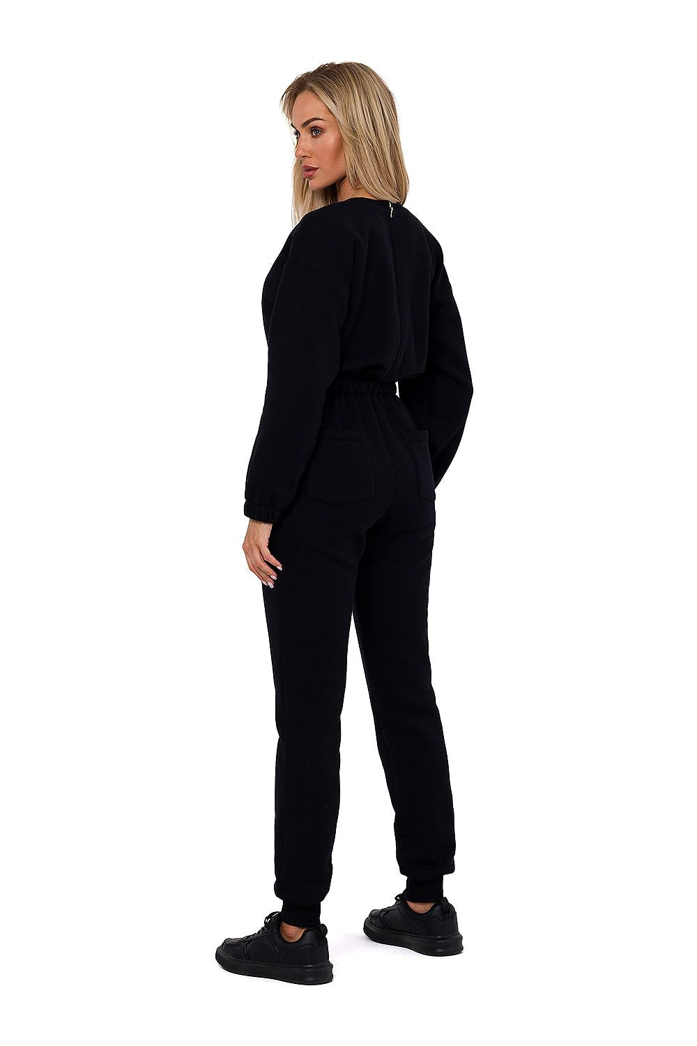 Stylish Luxury Women's Moe Suit featuring slip-in pockets and exquisite design, crafted with 90% cotton and 10% polyester, made in Poland.