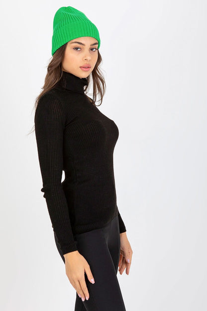 Elegant long sleeve ribbed turtleneck from Factory Price, perfect for adding sophistication to any wardrobe.