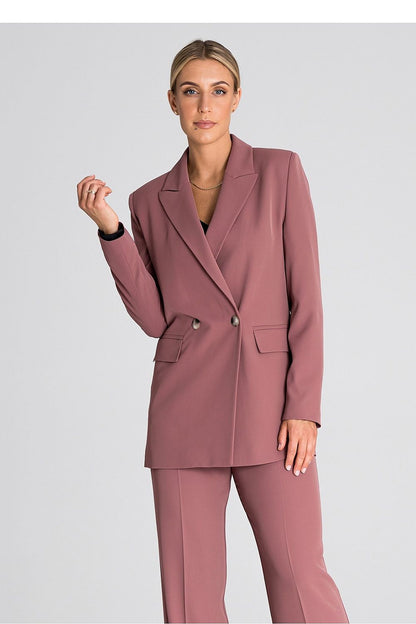 Figl elegant blazer jacket featuring luxurious fabric blend for comfort and style.