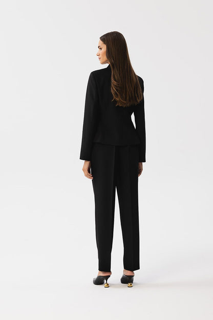 Stylove's sophisticated asymmetrical jacket, fully lined for comfort, perfect for enhancing confidence and elegance.