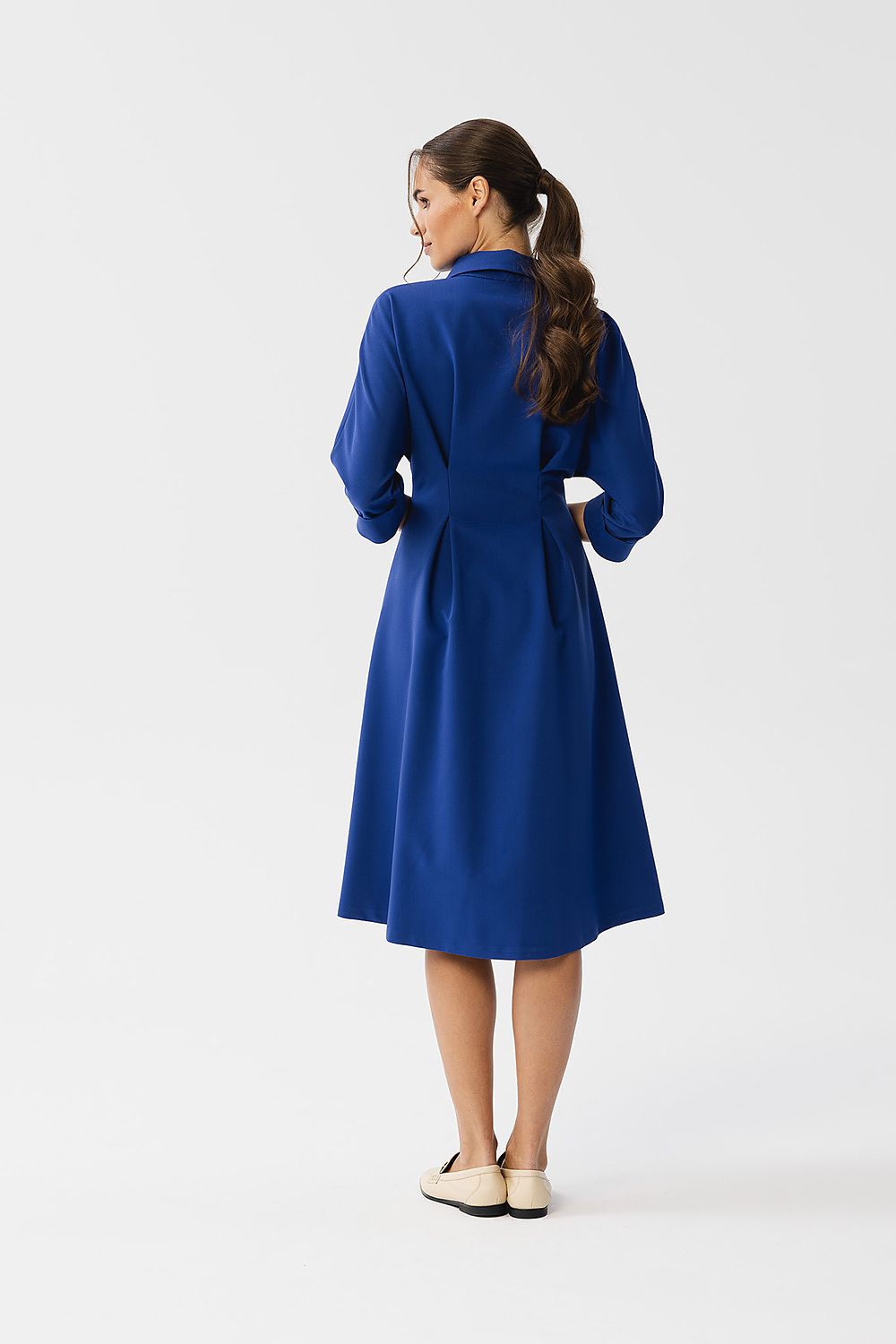 Stylove collar dress with durable fabric and unique style, highlighting the graceful silhouette and lightweight appeal for stylish wear.