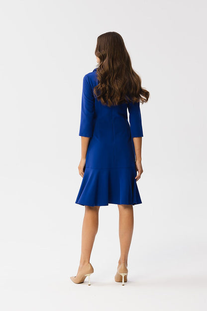 Stylove unlined daydress showcasing a hidden back zipper, designed for comfort and elegance.