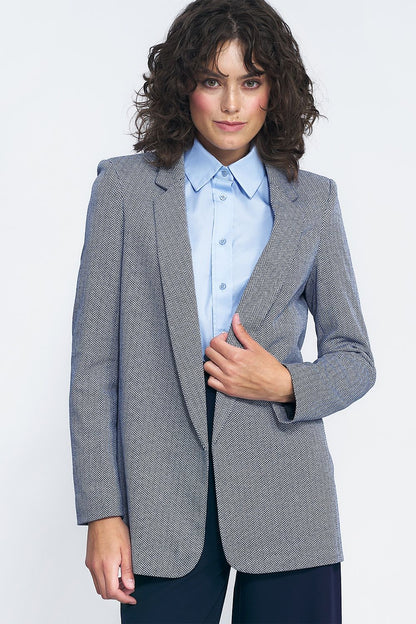 Chic unlined jacket by Nife showcasing contemporary design elements, perfect for professional and social events.