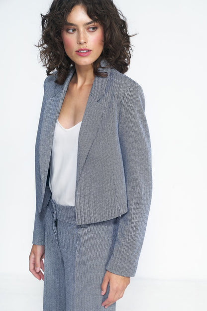 Chic Nife Women's Short Jacket in universal hue, perfect for creating trendy office and casual ensembles.