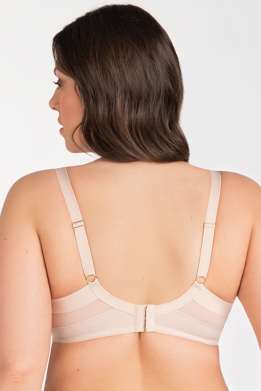 High-quality Gorsenia Lingerie soft bra, designed without padding for ultimate comfort and sleek silhouette accentuation.