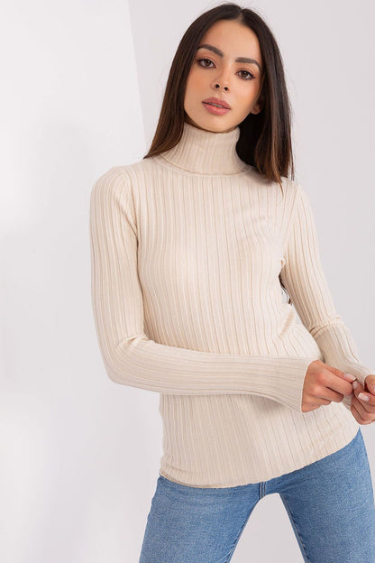 Luxury Viscose Turtleneck Sweater by Factory Price showcasing a ribbed fabric design for elegant comfort in everyday wear.