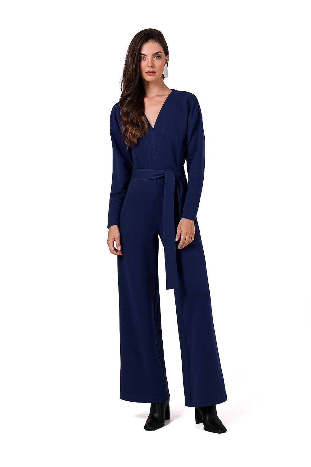 Sophisticated BeWear Women's Knit Jumpsuit with a soft and stretchy fabric, ideal for stylish everyday wear.