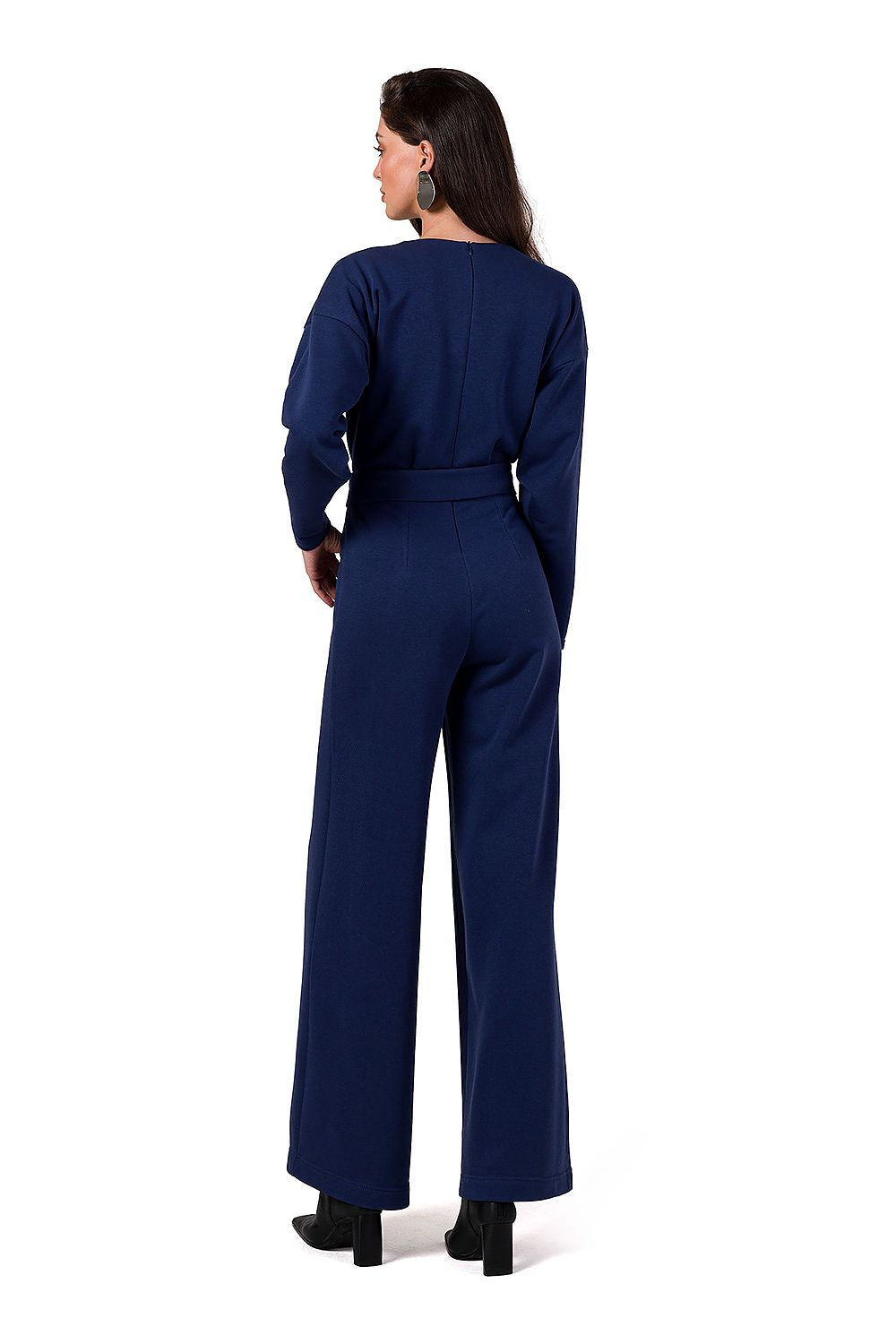 Chic BeWear Women's Knit Jumpsuit offering a contemporary look with lowered shoulder lines for flattering fit.
