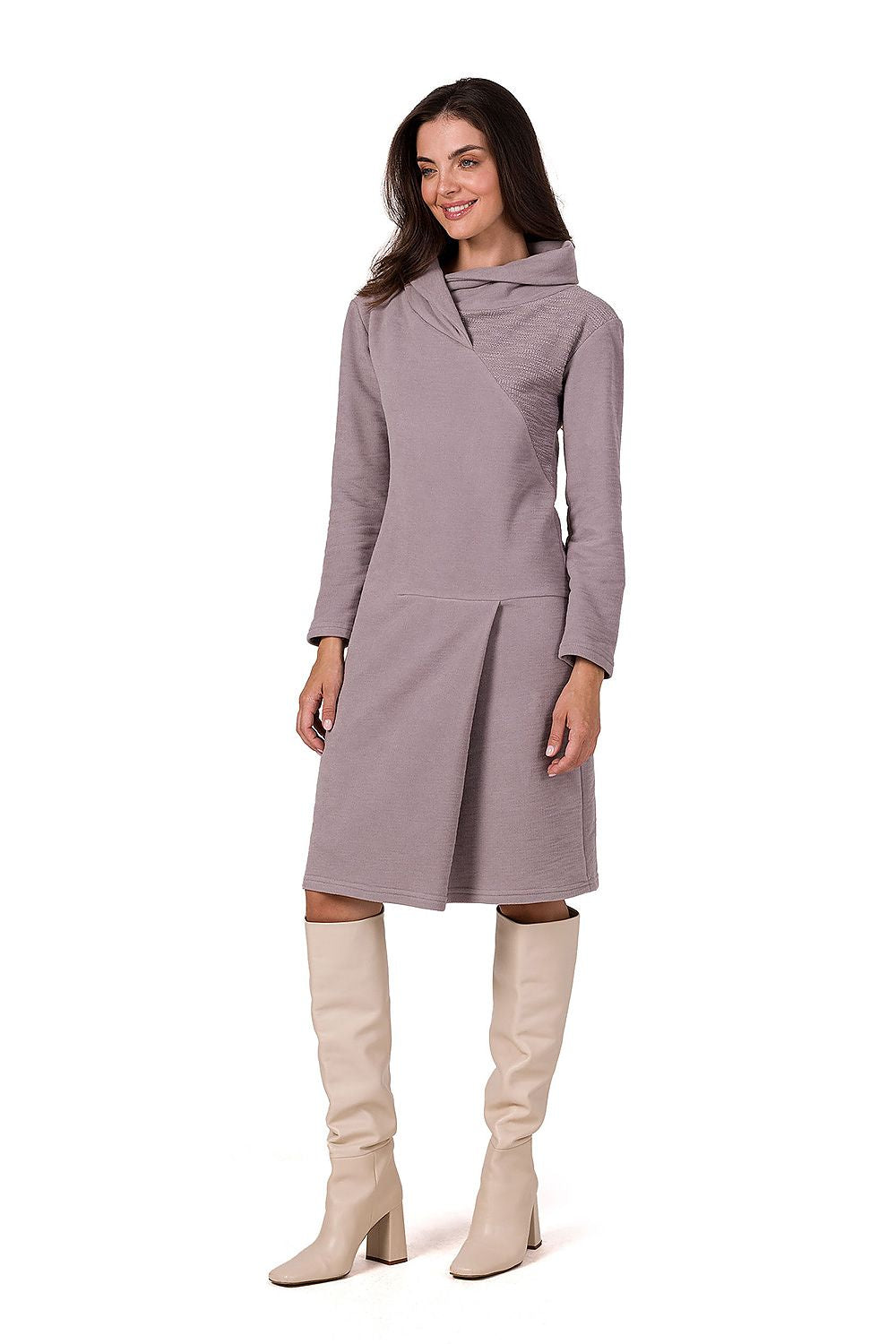 Stylish Long Sleeve Midi Dress by BeWear, Fashion-forward Look for Every Season.