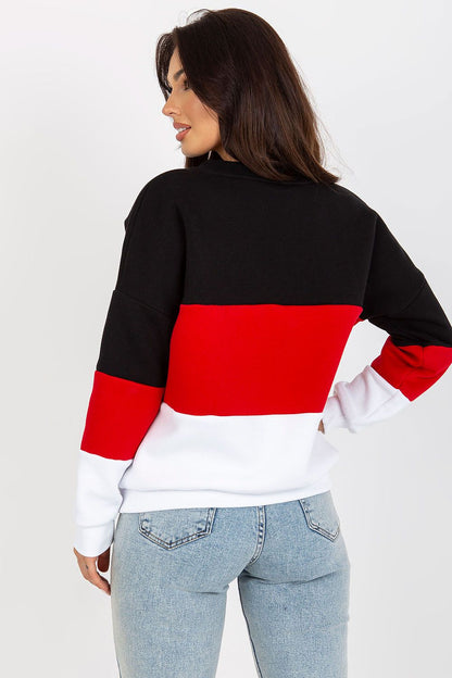Chic cotton sweatshirt with eye-catching colourful details, designed for ultimate comfort and sophisticated style in casual outfits.
